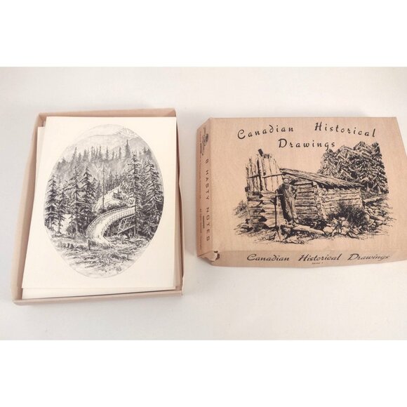 8 Hasty Note Cards Canadian Historical Drawings Art Prints Tonia Marks 1960s - Picture 2 of 13